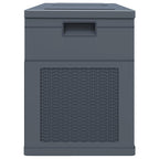 Caja de almacenamiento de jardín 320 L gris antracita