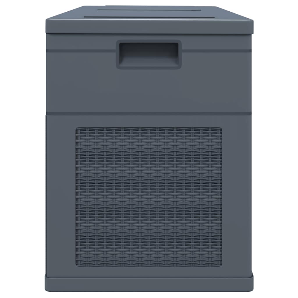 Caja de almacenamiento de jardín 320 L gris antracita