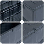 Caja de almacenamiento de jardín 320 L gris antracita