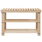 Zapatero 2 en 1 con banco 2 uds madera maciza