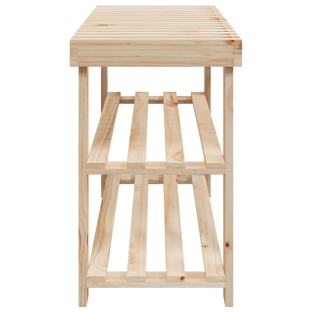 Zapatero 2 en 1 con banco 2 uds madera maciza