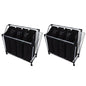 Laundry sorter with bags, 2 units, black and gray