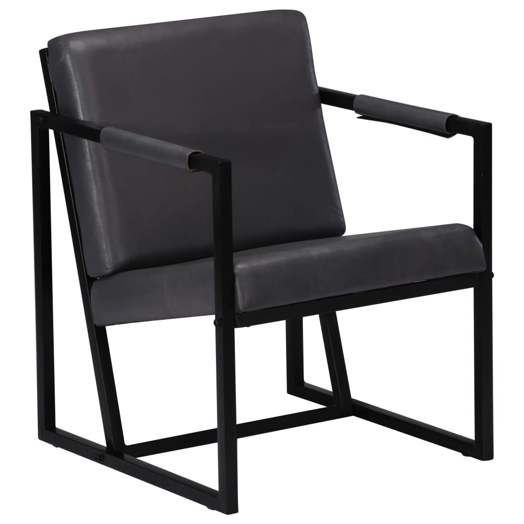 Sillon de aviador de cuero auténtico marrón