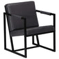 Brown genuine leather aviator armchair