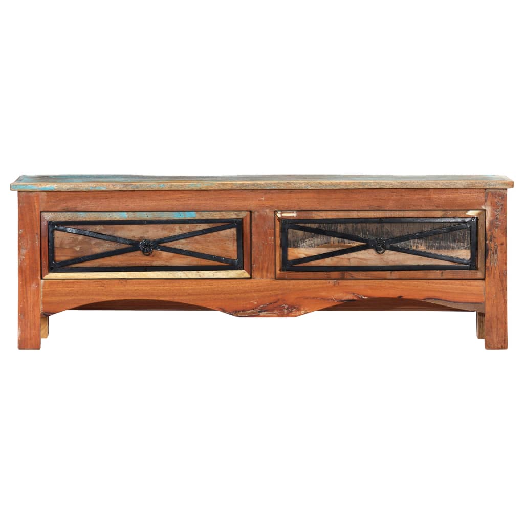 Mueble para TV de madera maciza reciclada 120x30x40 cm