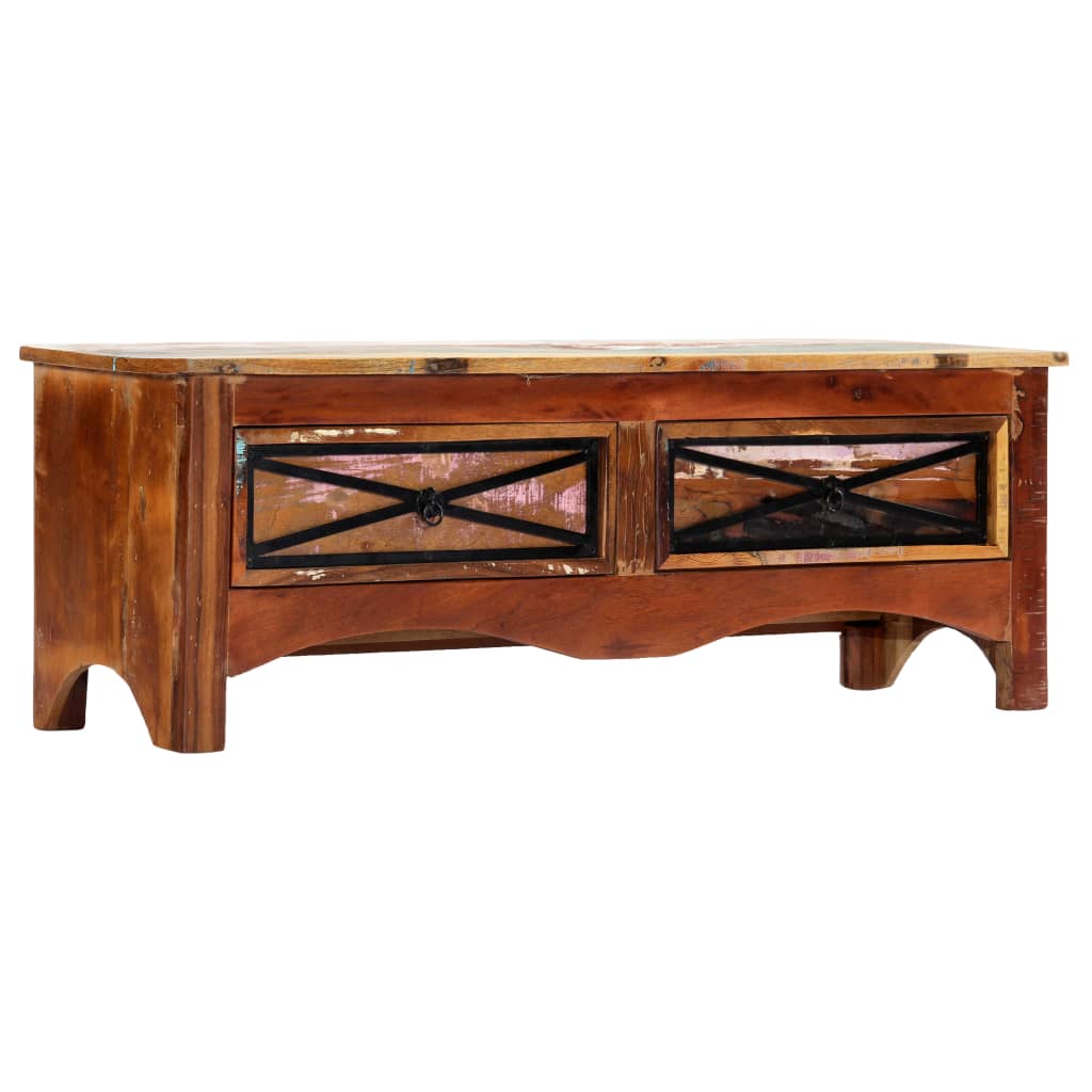 Mueble para TV de madera maciza reciclada 120x30x40 cm