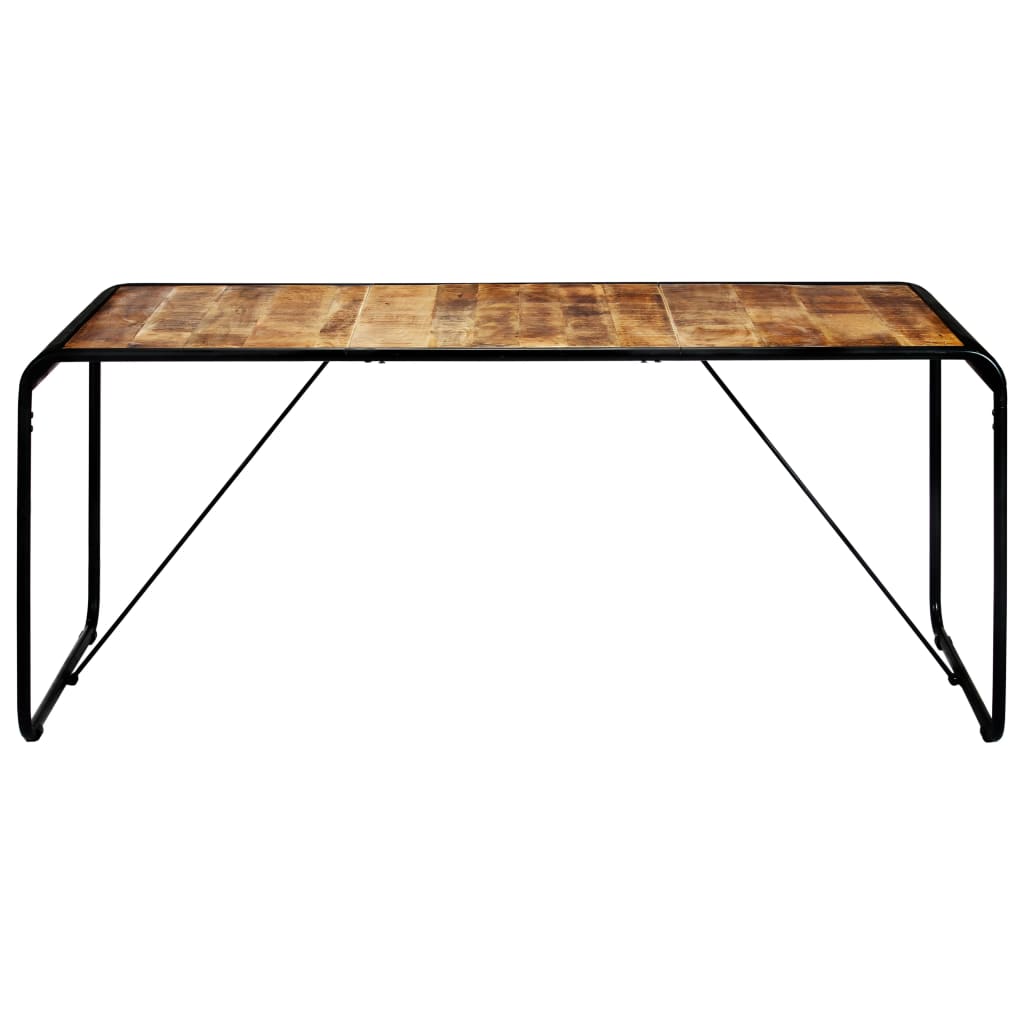 Mesa de comedor de madera maciza de mango rugosa 180x90x76 cm
