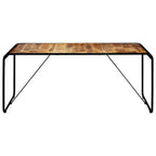 Mesa de comedor de madera maciza de mango rugosa 180x90x76 cm