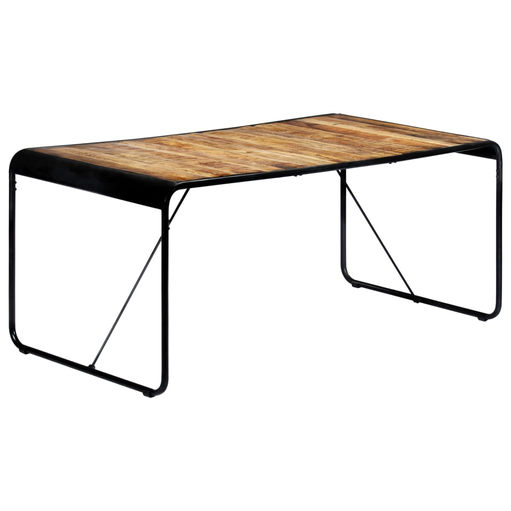 Mesa de comedor de madera maciza de mango rugosa 180x90x76 cm