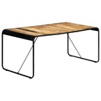 Mesa de comedor de madera maciza de mango rugosa 180x90x76 cm