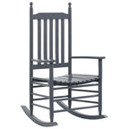 Mecedora con asiento curvo madera de álamo gris