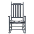 Mecedora con asiento curvo madera de álamo gris
