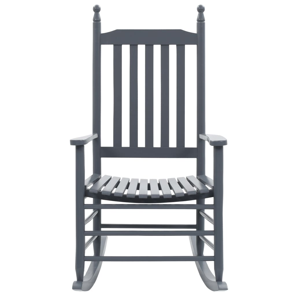 Mecedora con asiento curvo madera de álamo gris