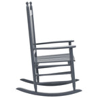Mecedora con asiento curvo madera de álamo gris