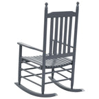 Mecedora con asiento curvo madera de álamo gris