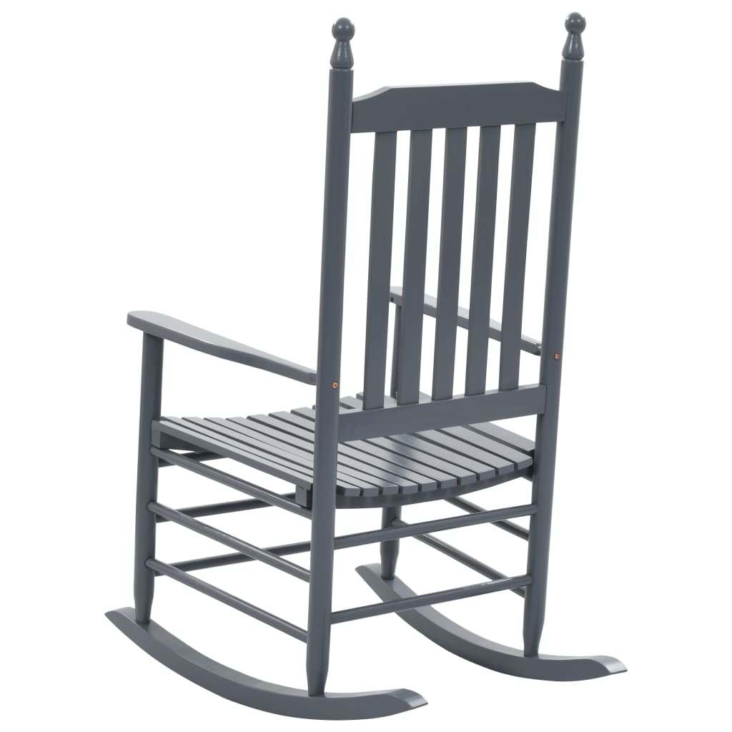 Mecedora con asiento curvo madera de álamo gris