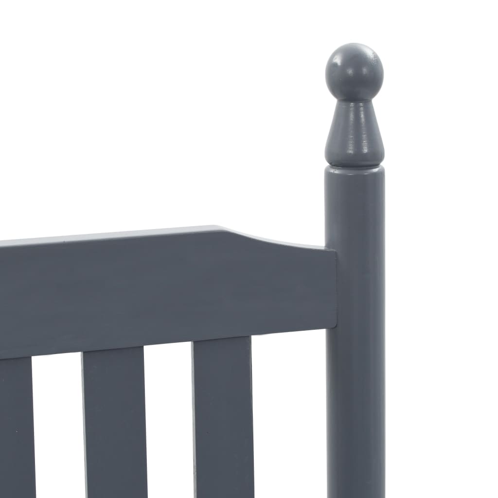 Mecedora con asiento curvo madera de álamo gris