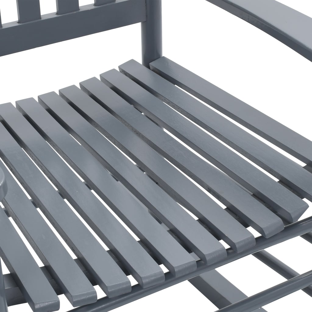 Mecedora con asiento curvo madera de álamo gris
