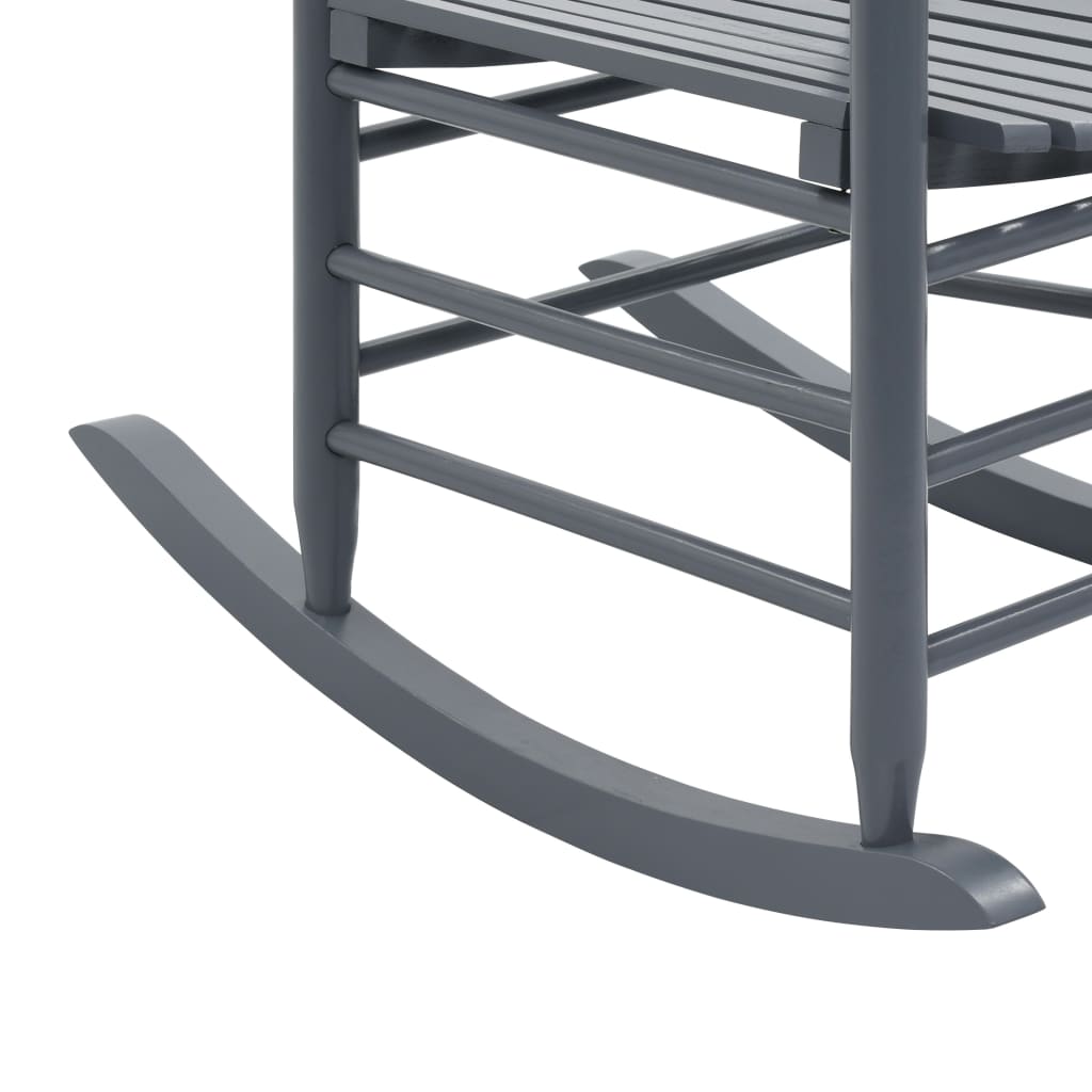 Mecedora con asiento curvo madera de álamo gris
