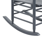 Mecedora con asiento curvo madera de álamo gris