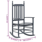 Mecedora con asiento curvo madera de álamo gris