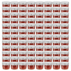 Tarros de mermelada de vidrio con tapa dorada 48 uds 230 ml