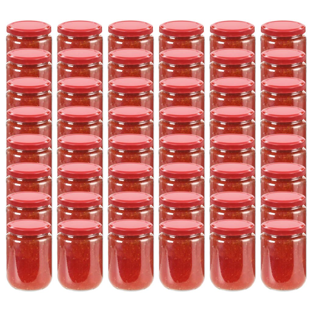 Tarros de mermelada de vidrio con tapa dorada 48 uds 230 ml