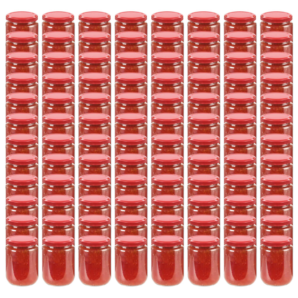 Tarros de mermelada de vidrio con tapa dorada 48 uds 230 ml
