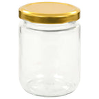 Tarros de mermelada de vidrio con tapa dorada 48 uds 230 ml