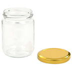 Tarros de mermelada de vidrio con tapa dorada 48 uds 230 ml