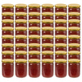 Tarros de mermelada de vidrio con tapa dorada 48 uds 230 ml