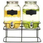 Dispensador de agua XXL con grifo vidrio transparente 8 L