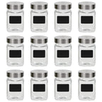 Tarros de almacenaje con pegatina 12 unidades 300 ml