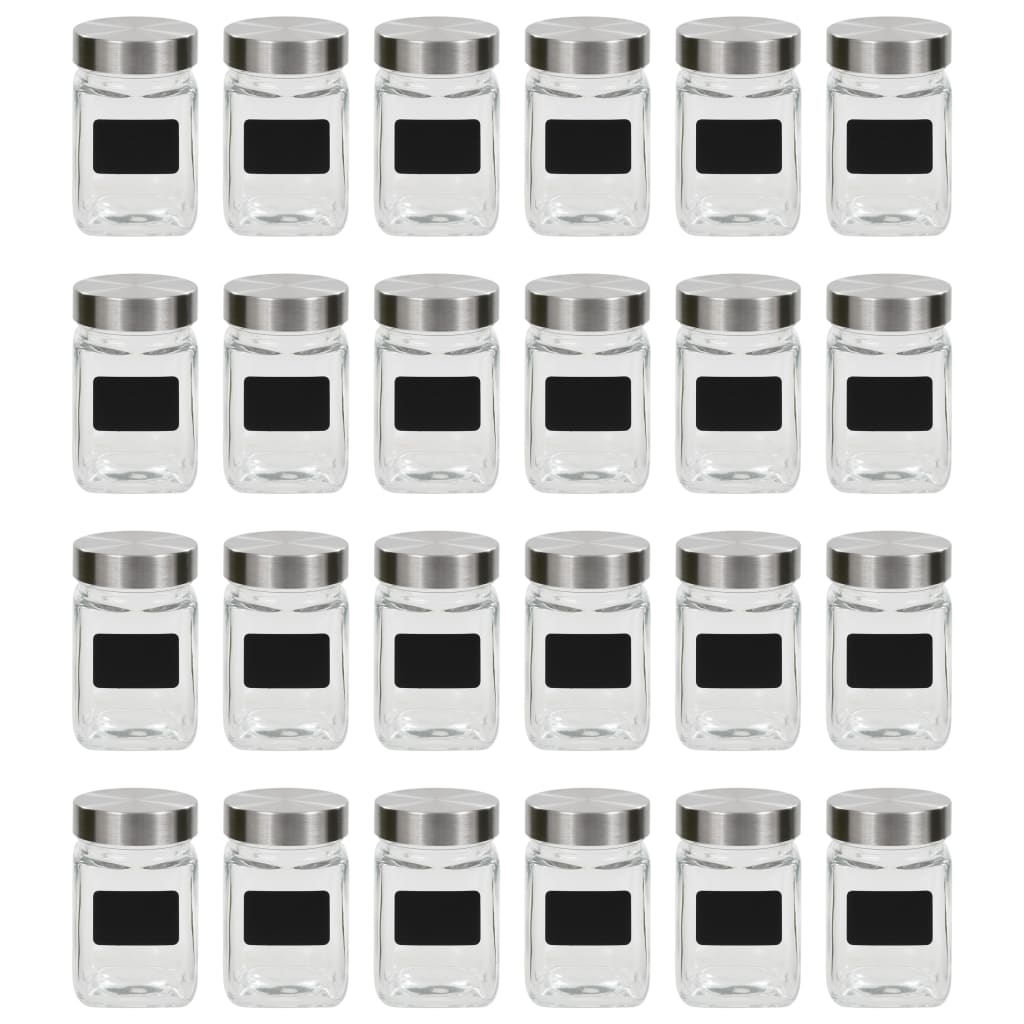 Storage jars with sticker, 12 units, 300 ml