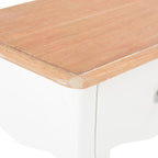 Mesita de noche madera maciza de pino blanco marrón 40x30x50 cm