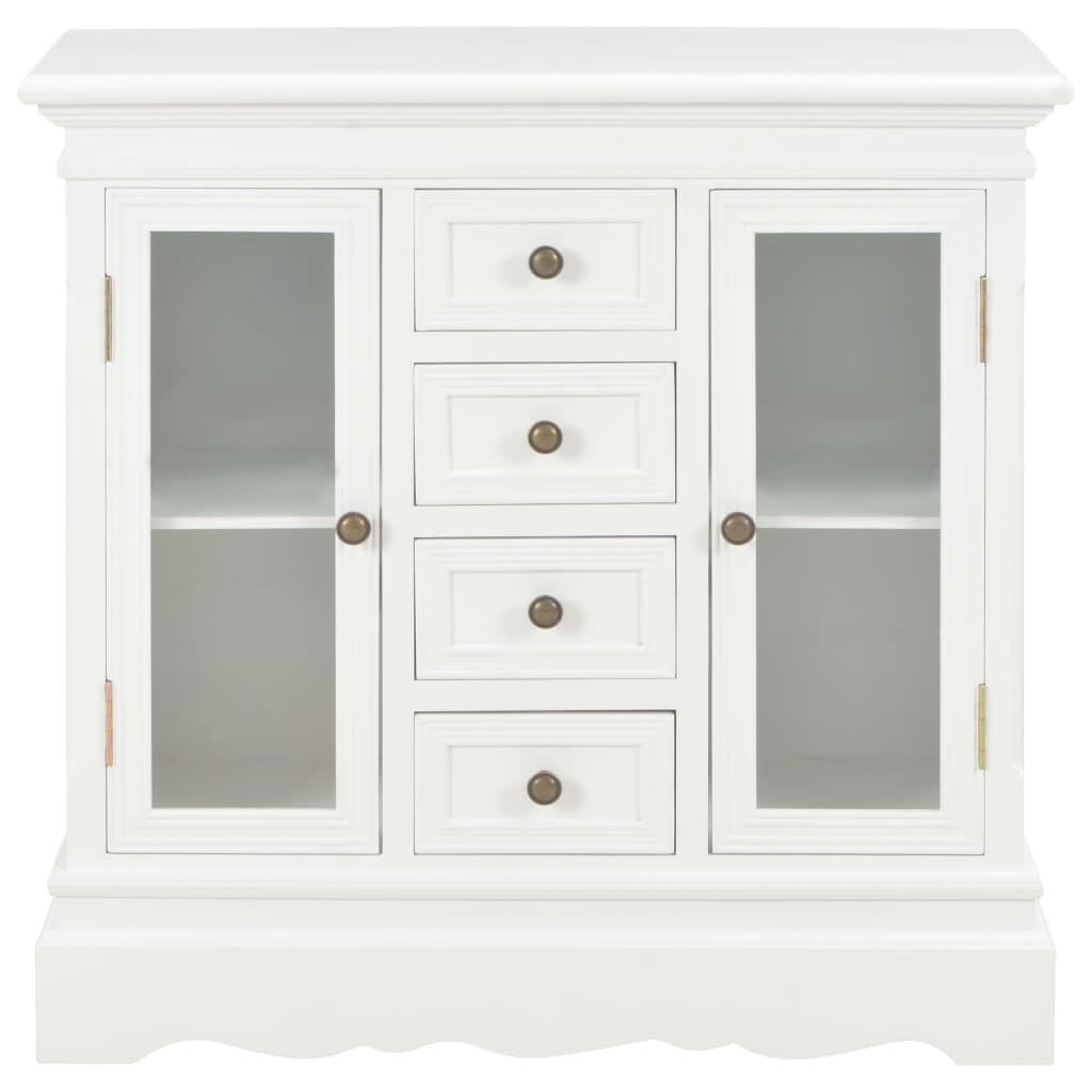 Aparador de madera maciza de pino blanco 70x28x70 cm