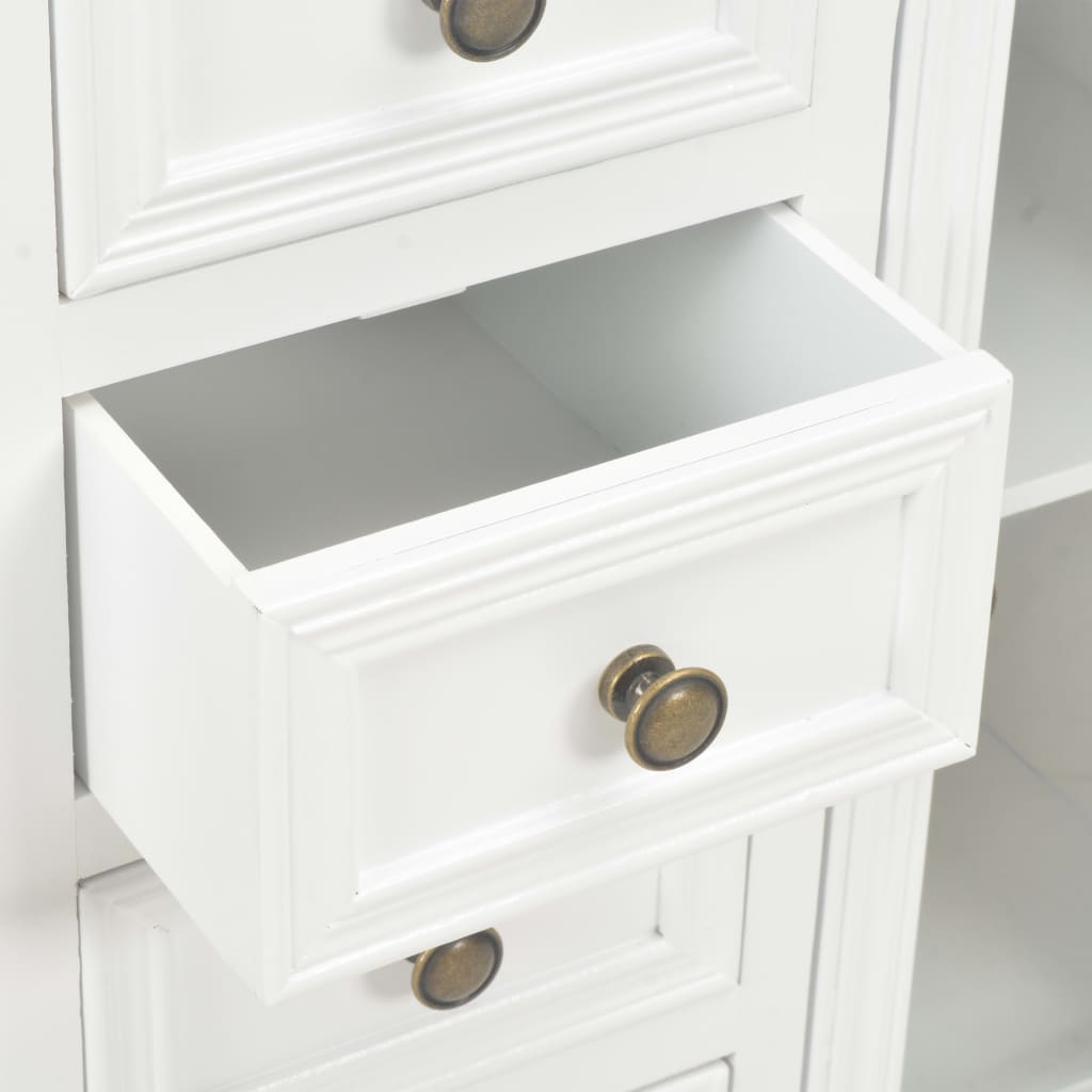 Aparador de madera maciza de pino blanco 70x28x70 cm