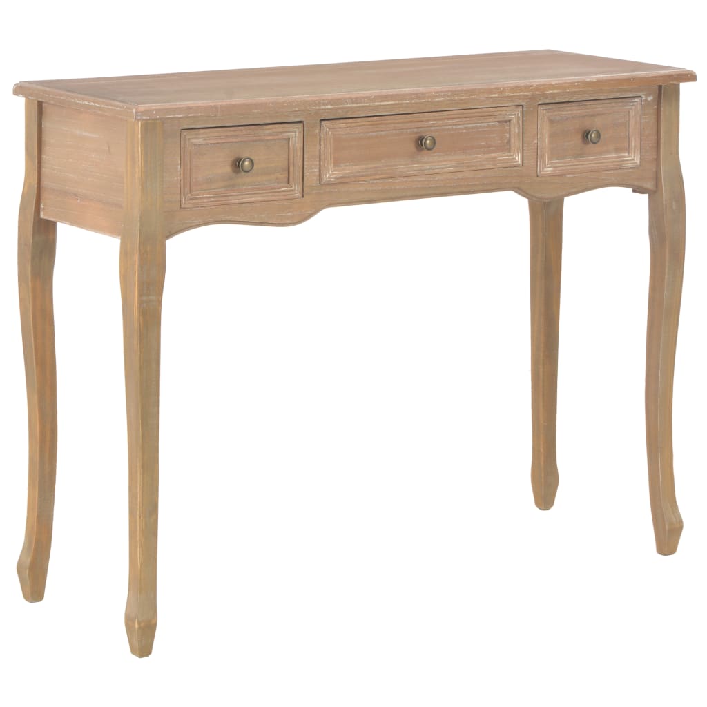 280046 Dressing Console Table with 3 Drawers Black