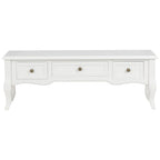 Mueble para TV de madera blanco 100x35x35 cm