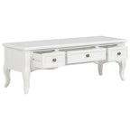 Mueble para TV de madera blanco 100x35x35 cm