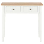 Mesa consola tocador de madera blanca 79x30x74 cm