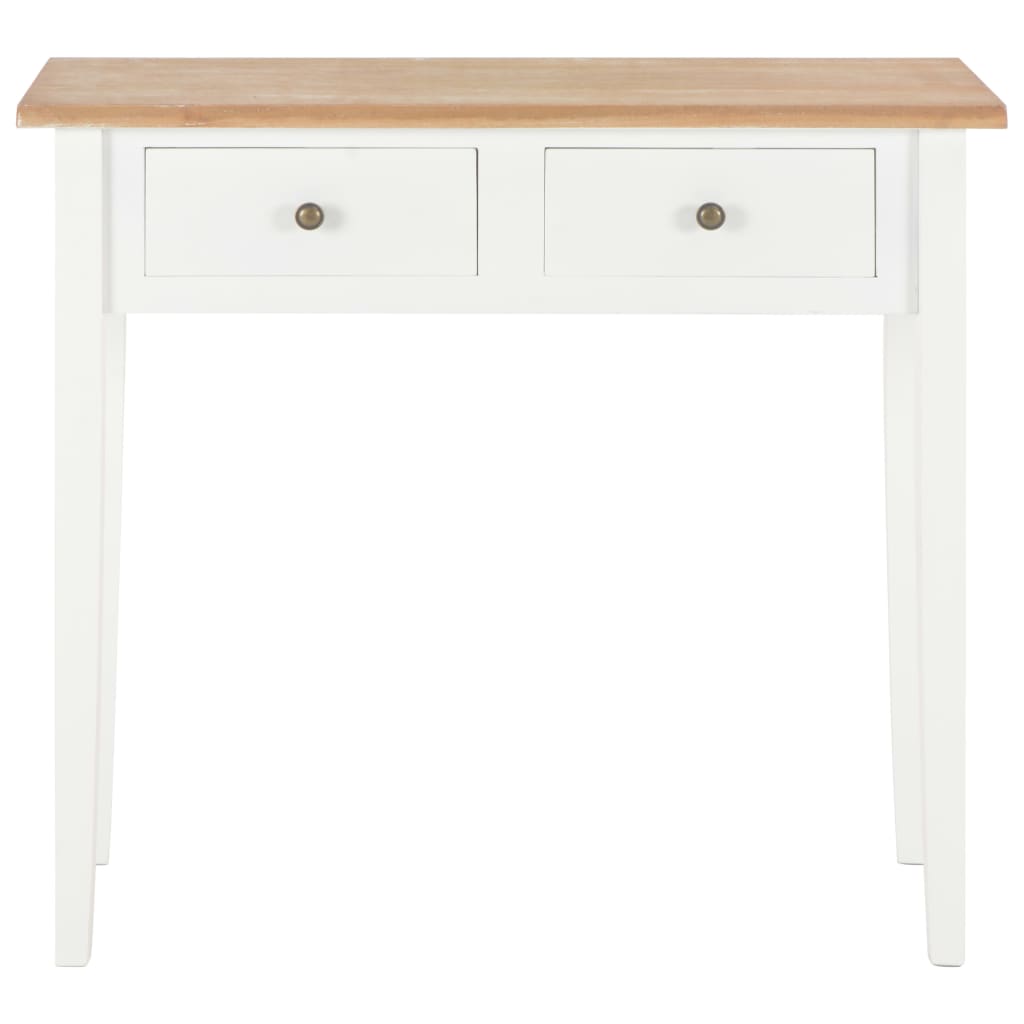 Mesa consola tocador de madera blanca 79x30x74 cm