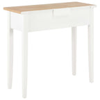 Mesa consola tocador de madera blanca 79x30x74 cm