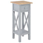 Mesa auxiliar de madera blanca 27x27x65,5 cm