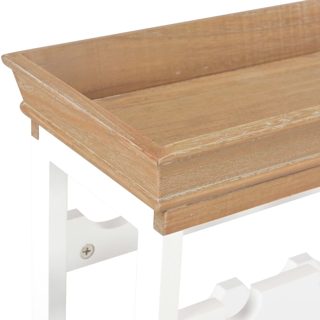 Armario botellero MDF blanco 70x22,5x70,5 cm