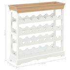 Armario botellero MDF blanco 70x22,5x70,5 cm
