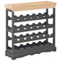 Armario botellero MDF negro 70x22,5x70,5 cm