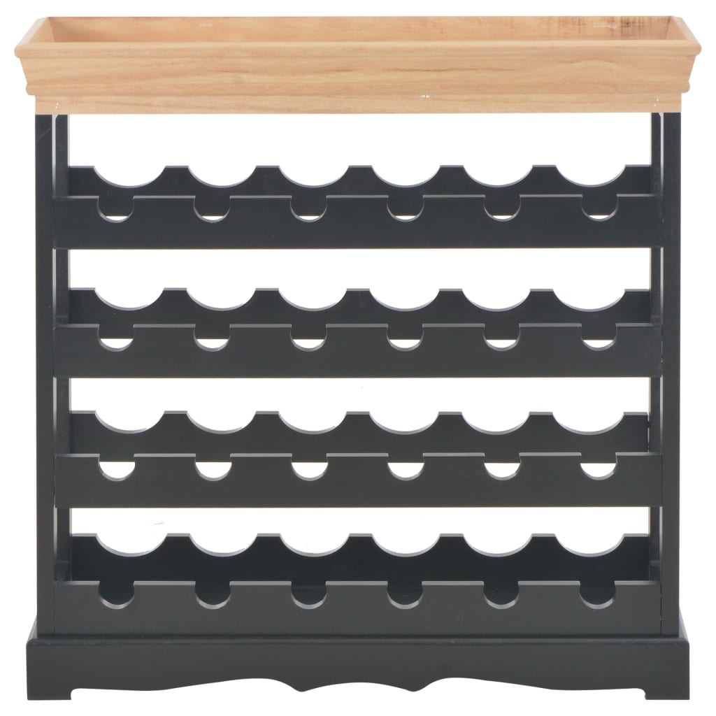 Armario botellero MDF negro 70x22,5x70,5 cm