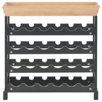 Armario botellero MDF negro 70x22,5x70,5 cm