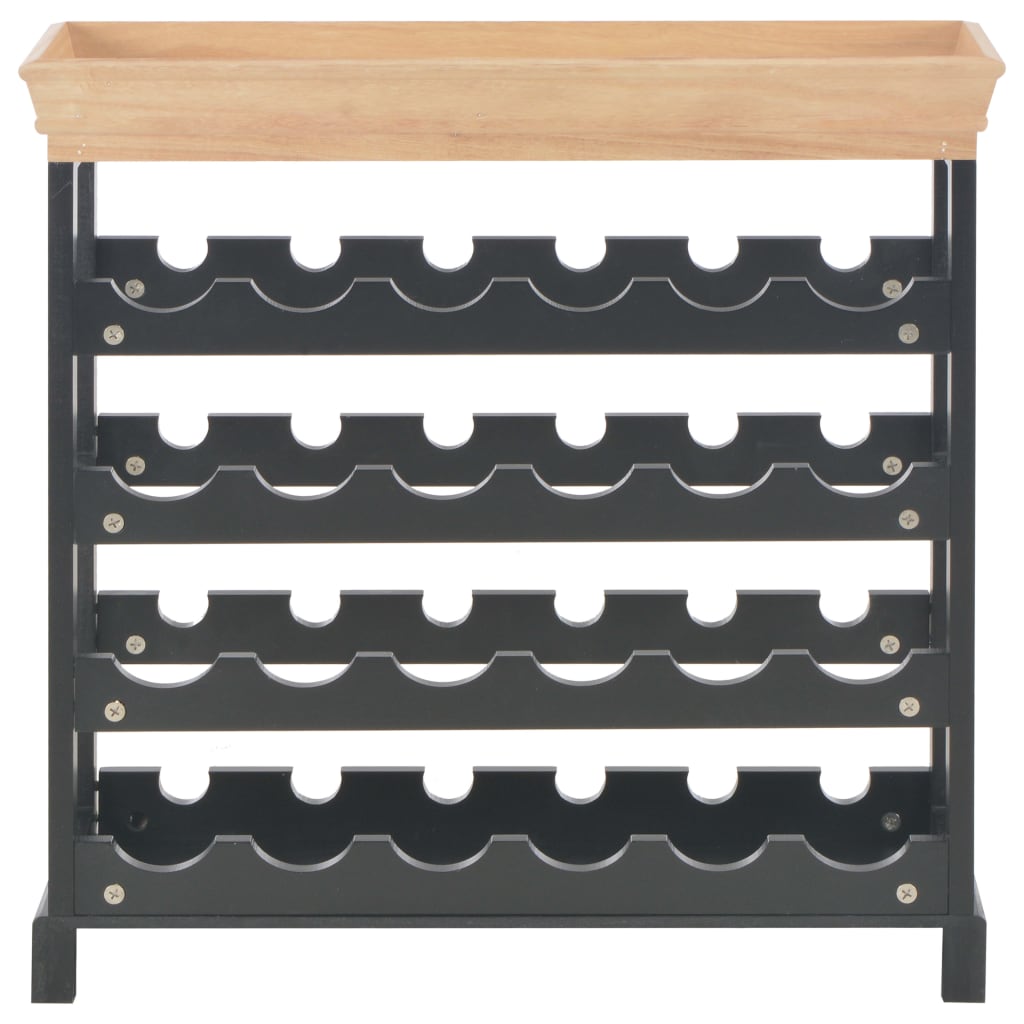 Armario botellero MDF negro 70x22,5x70,5 cm
